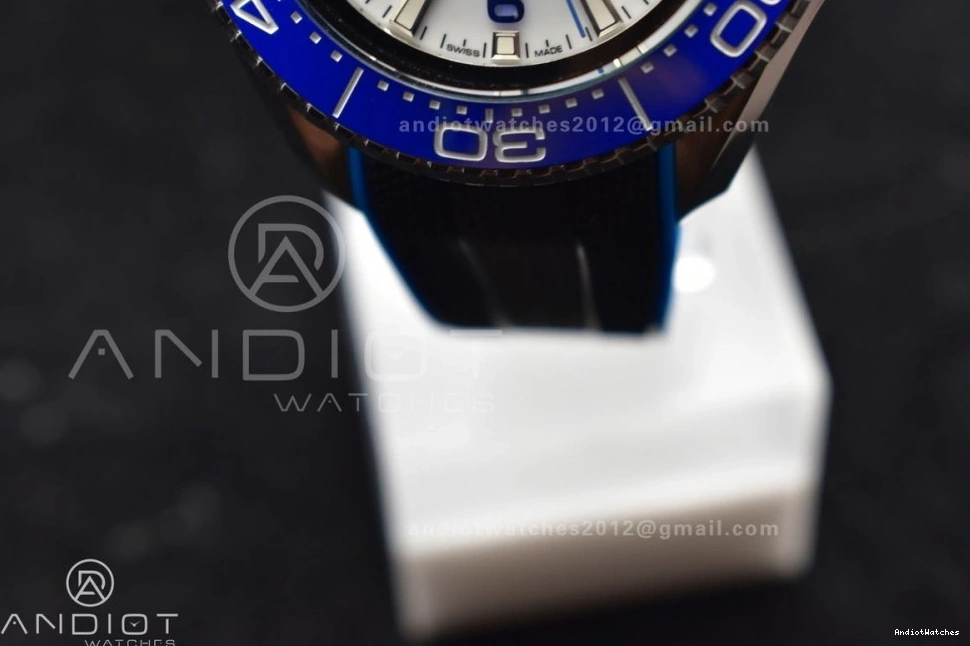 6000M Deep 1:1 Dial A Ultra TF Best Bezel Edition SS Ceramic Seamaster on Blue Rubber Strap White 1078 Black Versatile 0404